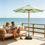 SOLARA 3m Outdoor Patio Umbrella All-Aluminium Frame with 30kg Marble Base for Garden & Outdoor Dining - Green