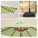 SOLARA 3m Outdoor Patio Umbrella All-Aluminium Frame with 30kg Marble Base for Garden & Outdoor Dining - Green