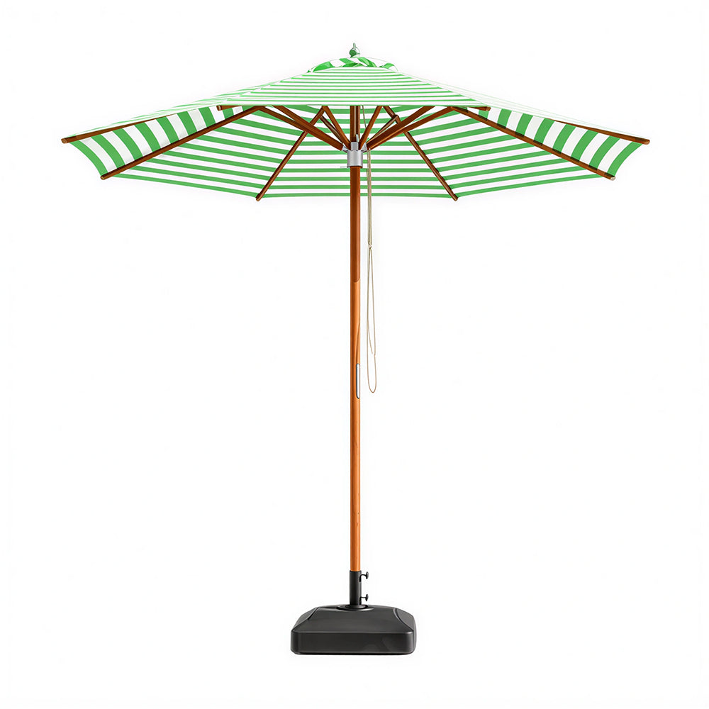 SOLARA 3m Outdoor Patio Umbrella All-Aluminium Frame with 30kg Marble Base for Garden & Outdoor Dining - Green