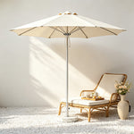 SOLARA 3m Outdoor Patio Umbrella All-Aluminium Frame with 30kg Marble Base for Garden & Outdoor Dining - Coffee