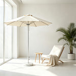 SOLARA 3m Outdoor Patio Umbrella All-Aluminium Frame with 30kg Marble Base for Garden & Outdoor Dining - Coffee