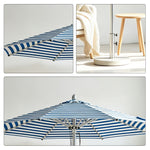 SOLARA 3m Outdoor Patio Umbrella All-Aluminium Frame with 30kg Marble Base for Garden & Outdoor Dining - Blue