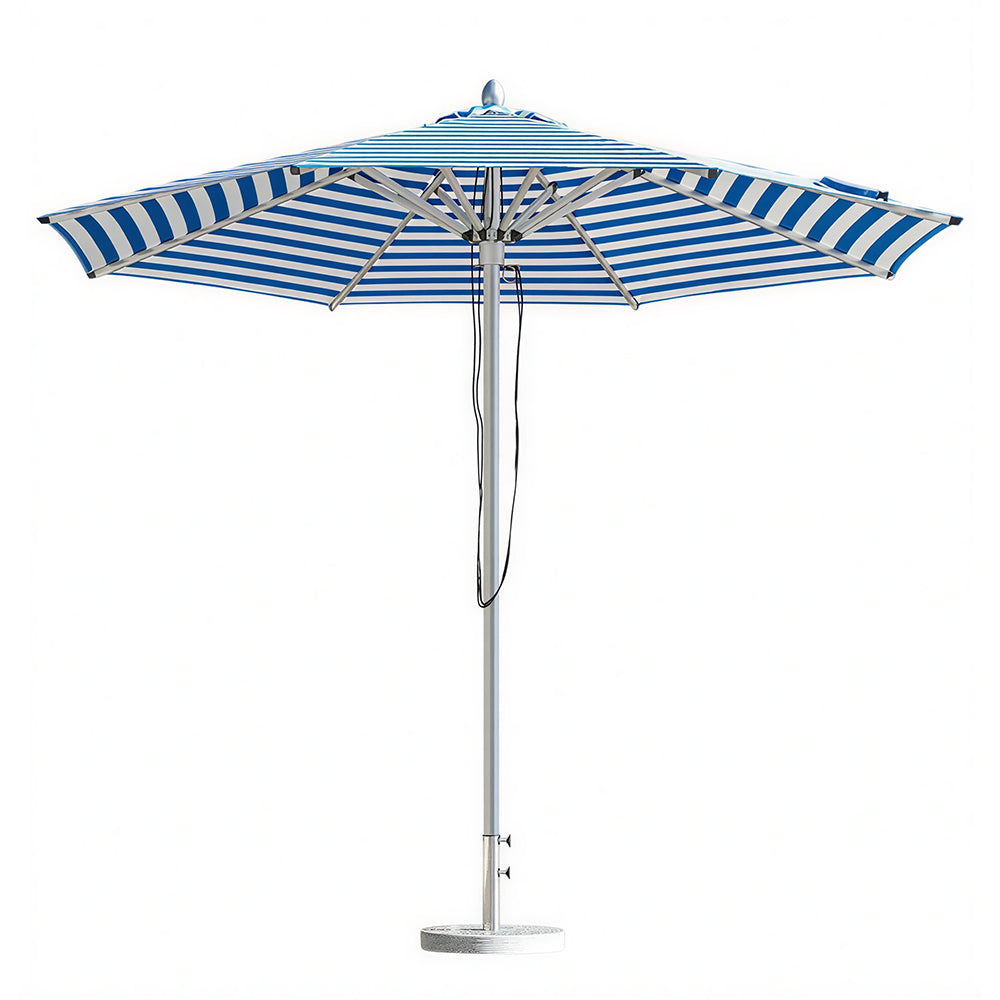 SOLARA 3m Outdoor Patio Umbrella All-Aluminium Frame with 30kg Marble Base for Garden & Outdoor Dining - Blue