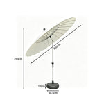 SOLARA 2.5m Solar LED Outdoor Umbrella with 24-Rib Frame & 70L Weighted Base for Patio Garden & Poolside - White