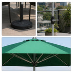 SOLARA 2.5m Outdoor Patio Umbrella with Waterproof Canopy, 8-Rib Frame & Crank Handle for Garden & Balcony - Green
