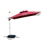 SOLARA 250cm Outdoor Cantilever Umbrella Adjustable Shade 8 Rib Frame Fillable Base for Patio Garden Poolside - Red