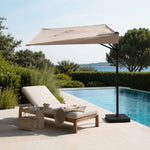 SOLARA Corner Pole Outdoor Umbrella 360-Degree Rotation Waterproof Adjustable Shade for Patio & Balcony