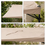 SOLARA Corner Pole Outdoor Umbrella 360-Degree Rotation Waterproof Adjustable Shade for Patio & Balcony