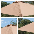 SOLARA Wall-Side Outdoor Umbrella Adjustable Height Waterproof Half Canopy for Balcony & Patio - Coffee
