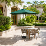 SOLARA Wall-Side Outdoor Umbrella Adjustable Height Waterproof Half Canopy for Balcony & Patio - Green