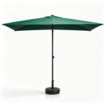 SOLARA Wall-Side Outdoor Umbrella Adjustable Height Waterproof Half Canopy for Balcony & Patio - Green