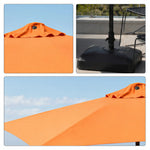SOLARA Rectangular Patio Umbrella Large Shade Waterproof Wind-Resistant Canopy for Garden & Terrace - Orange