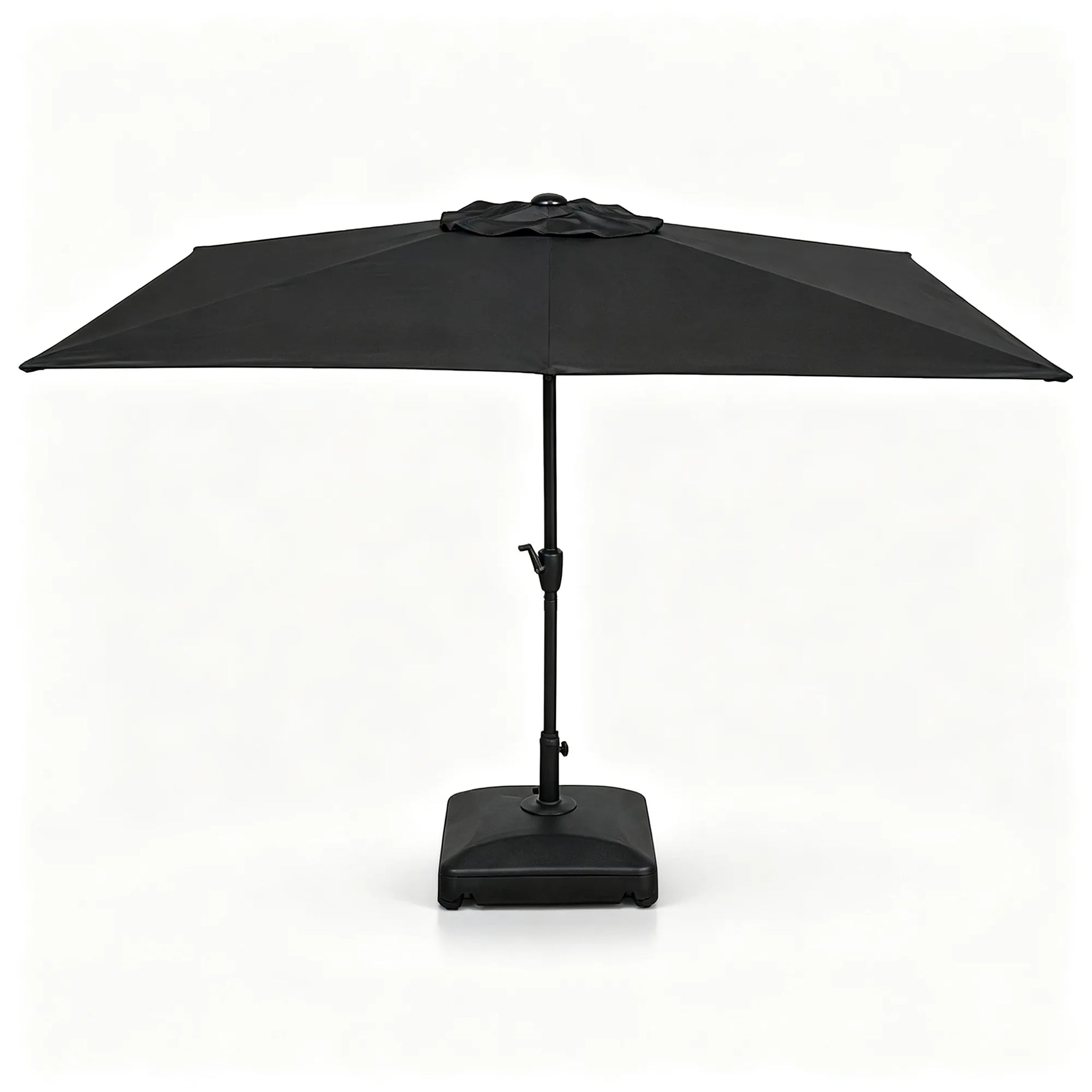 SOLARA Rectangular Patio Umbrella Large Shade Waterproof Wind-Resistant Canopy for Garden & Terrace - Black
