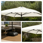 SOLARA Rectangular Patio Umbrella Large Shade Waterproof Wind-Resistant Canopy for Garden & Terrace - White