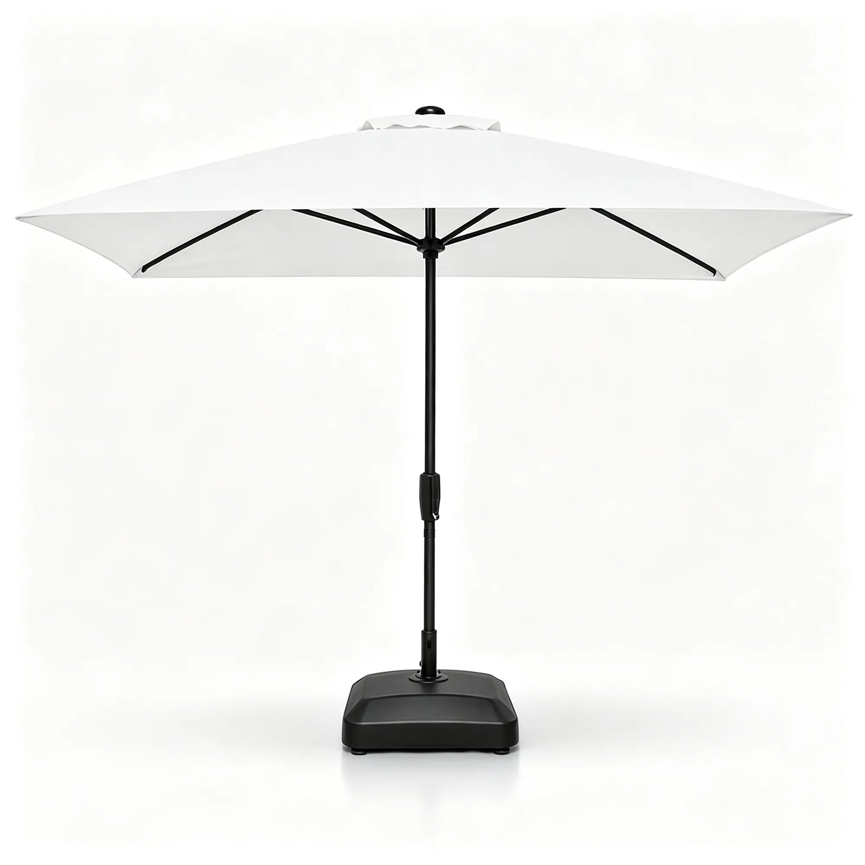SOLARA Rectangular Patio Umbrella Large Shade Waterproof Wind-Resistant Canopy for Garden & Terrace - White