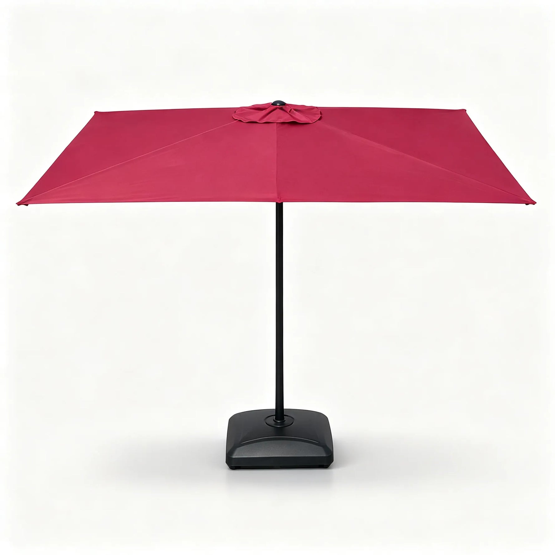 SOLARA Rectangular Patio Umbrella Large Shade Waterproof Wind-Resistant Canopy for Garden & Terrace - Red