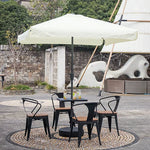SOLARA Cantilever Patio Umbrella Lotus Edge Canopy Easy Crank with Fillable Base for Balcony & Outdoor Dining