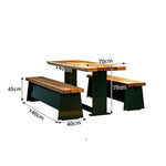 SOLARA Outdoor Table and Chair Set Iron Frame Weather Resistant Design for Garden Patio Park and Commercial Leisure Areas