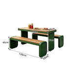 SOLARA Outdoor Park Bench Iron Construction Weather Resistant Comfortable Seat for Garden Patio Park and Commercial Leisure Areas