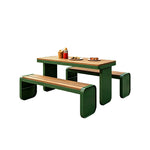 SOLARA Outdoor Park Bench Iron Construction Weather Resistant Comfortable Seat for Garden Patio Park and Commercial Leisure Areas