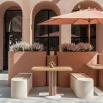 SOLARA Outdoor Planter Bench Iron Frame Modern Design Weather Resistant Seating for Garden Patio Park and Commercial Spaces