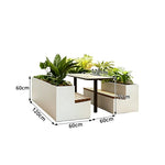 SOLARA Outdoor Planter Bench Integrated Flower Box Design Rust Resistant Iron Seating for Garden Patio Park Public Spaces