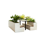 SOLARA Outdoor Planter Bench Integrated Flower Box Design Rust Resistant Iron Seating for Garden Patio Park Public Spaces