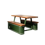 SOLARA Outdoor Park Bench Spacious Seat Design Durable Iron Construction Weather Resistant for Garden Patio Park Commercial Areas