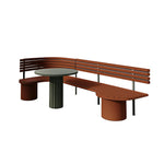 SOLARA Outdoor Park Bench Spacious Seating Design Durable Iron Construction Weather Resistant for Garden Patio Park Commercial Areas
