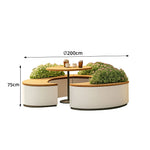 SOLARA Outdoor Planter Bench Integrated Flower Box Design Durable Iron Structure for Park Commercial Street Plaza Cafe Spaces