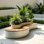 SOLARA Modern Planter Box Galvanised Sheet Design with Drainage Hole for School Commercial Street Park Garden Spaces