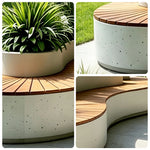 SOLARA Modern Planter Box Galvanised Sheet Design with Drainage Hole for School Commercial Street Park Garden Spaces