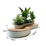 SOLARA Modern Planter Box Galvanised Sheet Design with Drainage Hole for School Commercial Street Park Garden Spaces