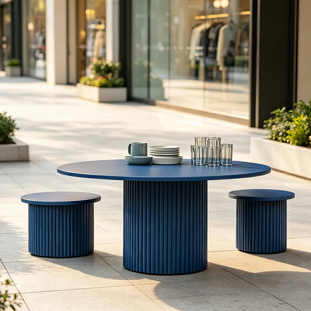 SOLARA Outdoor Leisure Bench Minimalist Iron Design Weather Resistant Seating for Garden Patio Park Commercial Spaces