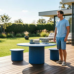 SOLARA Outdoor Leisure Bench Minimalist Iron Design Weather Resistant Seating for Garden Patio Park Commercial Spaces