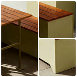 SOLARA Outdoor Planter Bench Integrated Flower Box Design Durable Iron Seating for Garden Patio Park Commercial Spaces