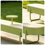 SOLARA Outdoor Park Bench Weather Resistant Iron Construction for Patio Garden Park Commercial Areas