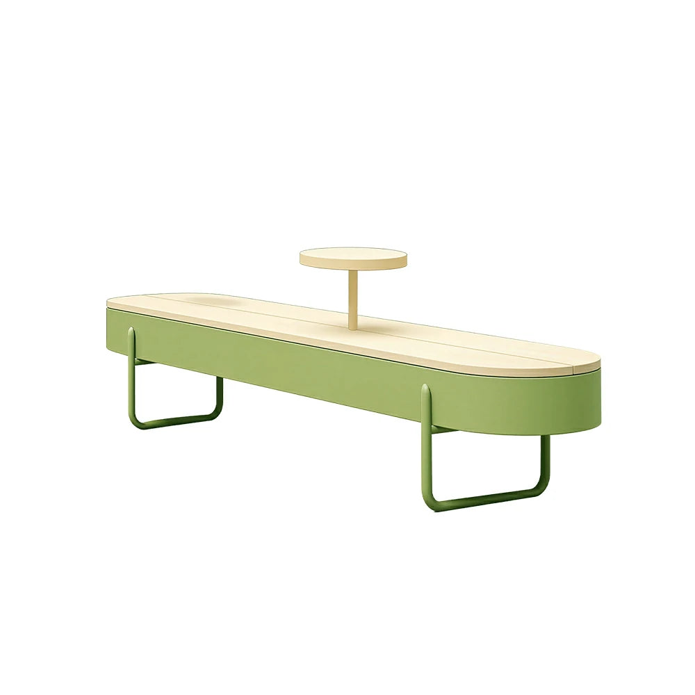 SOLARA Outdoor Park Bench Weather Resistant Iron Construction for Patio Garden Park Commercial Areas