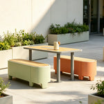 SOLARA Iron Bench Stable Outdoor Seating for Courtyard Cafe Park Plaza Public Areas