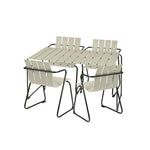 SOLARA Nordic Outdoor Dining Set Aluminium Table with 4 Stackable Chairs for Patio Garden Cafe Balcony