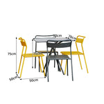 SOLARA European Outdoor Bistro Set Iron Table with Stackable Chairs for Patio Garden Cafe Balcony