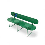 SOLARA Nordic Outdoor Bench 180cm Iron Frame with Backrest for Patio Balcony Courtyard Porch Garden - Green