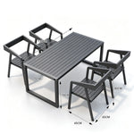 SOLARA Weather Resistant Outdoor Table and Chair Set Metal Frame for Patio and Commercial Use