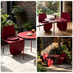 SOLARA 3 Piece Bistro Set Round Table 2 Chairs Vintage Style for Cafe Dessert Shop and Leisure Space