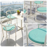 SOLARA Outdoor Bistro Set 1 Table 4 Chairs Deep Seating High Rebound Cushions for Garden Patio and Restaurant