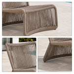 SOLARA Outdoor Lounge Chair - Single Seat Woven Sofa Aluminium Alloy Frame Patio Furniture for Garden Balcony Leisure Spaces - Light Grey