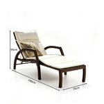 SOLARA Outdoor Sun Lounger - Adjustable Reclining Daybed with Cushion Steel Frame Woven Patio Furniture for Pool Garden Leisure Spaces - White