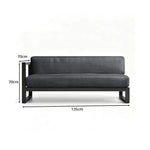SOLARA Outdoor Corner Sofa - 2 Seater Left Armrest Sofa Aluminium Alloy Frame Modern Patio Furniture for Garden Leisure Spaces - Dark Grey