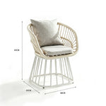 SOLARA Tata Nordic Outdoor Rope-Woven Lounge Chair Aluminium Frame for Patio Balcony Garden - Beige