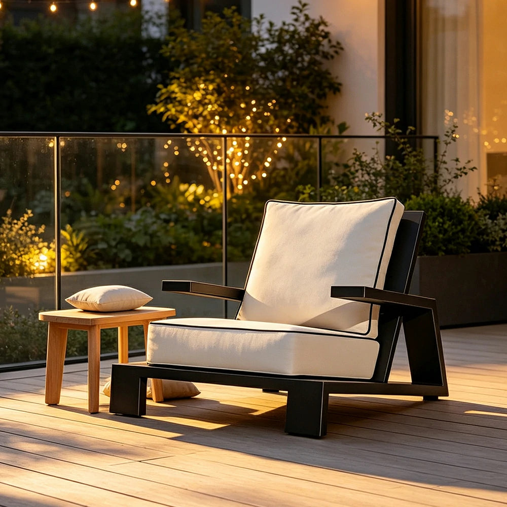 SOLARA Danton Outdoor Lounge Sofa Aluminium Alloy Frame Water Repellent Cushions for Patio Balcony and Garden